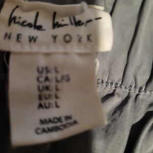 Nicole Miller Charcoal Gray Pants. Drawstring Lightweight.